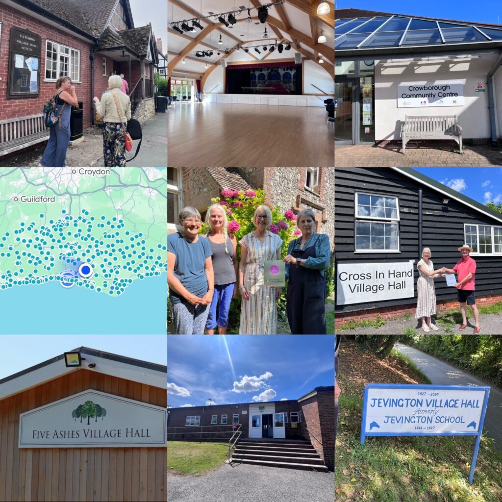A photo showing various visits and activities undertaken by AirS Community Buildings Advice Team